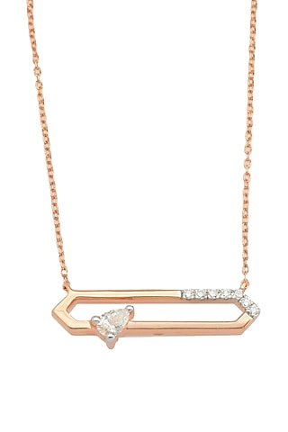 14kt Rose Gold Finish Diamond Pendant by ZEN DIAMOND