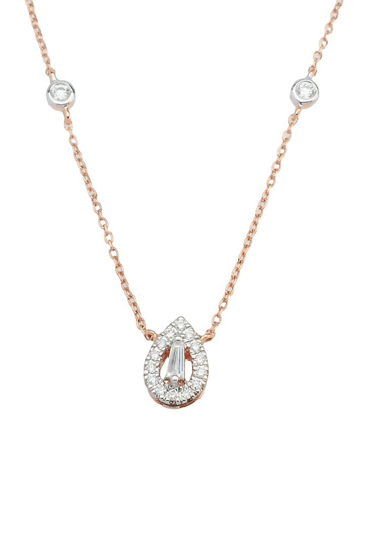 14kt Rose Gold Finish Diamond Pendant by ZEN DIAMOND at Pernia's Pop Up Shop