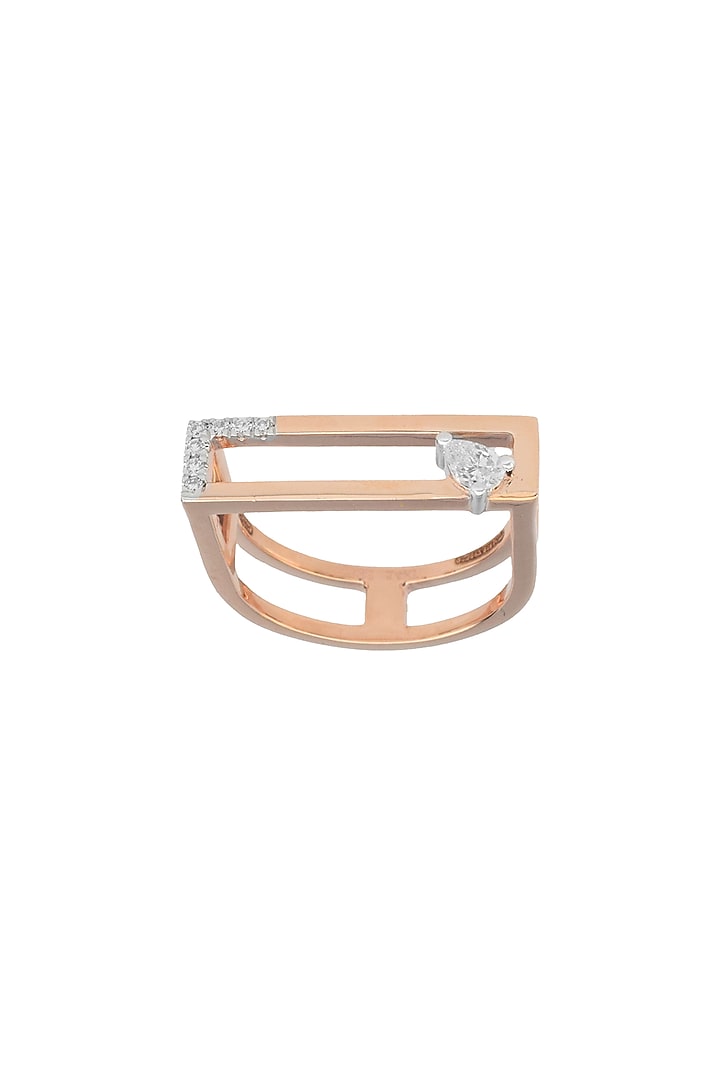 14kt Rose Gold Finish Diamond Ring by ZEN DIAMOND at Pernia's Pop Up Shop