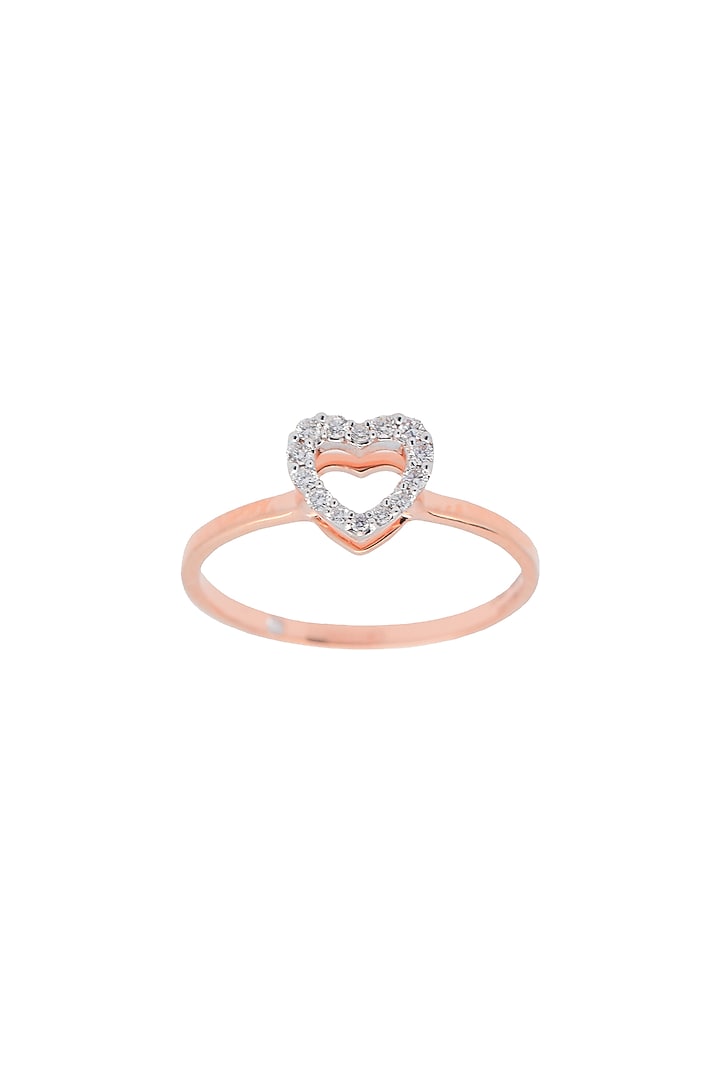 14kt Rose Gold Finish Diamond Love Knot Ring by ZEN DIAMOND at Pernia's Pop Up Shop