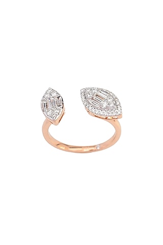 14kt Rose Gold Finish Diamond Ring by ZEN DIAMOND