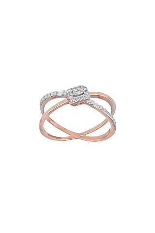 14kt Rose Gold Finish Diamond Ring by ZEN DIAMOND