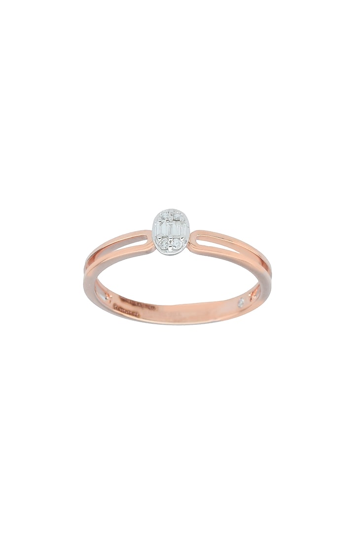 14kt Rose Gold Finish Diamond Boujee Ring by ZEN DIAMOND at Pernia's Pop Up Shop