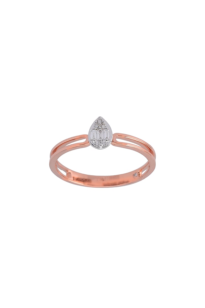 14kt Rose Gold Finish Diamond Boujee Ring by ZEN DIAMOND at Pernia's Pop Up Shop