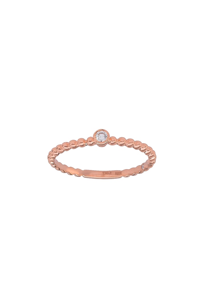 14kt Rose Gold Finish Diamond Boujee Ring by ZEN DIAMOND at Pernia's Pop Up Shop