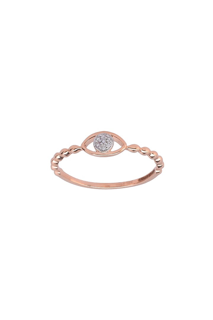 14kt Rose Gold Finish Diamond Boujee Ring by ZEN DIAMOND at Pernia's Pop Up Shop
