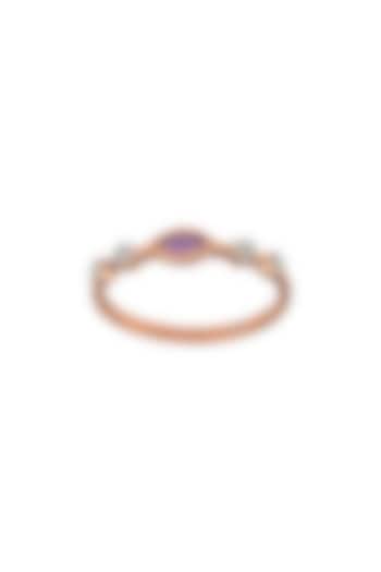 14kt Rose Gold Finish Diamond & Amethyst Ring by ZEN DIAMOND at Pernia's Pop Up Shop