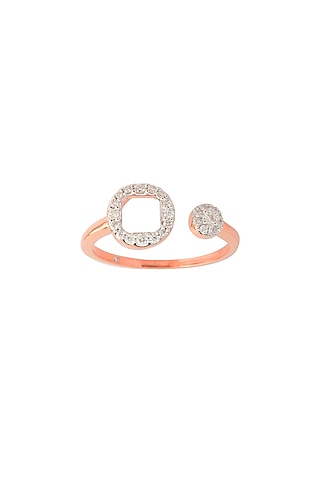14kt Rose Gold Finish Diamond Ring by ZEN DIAMOND