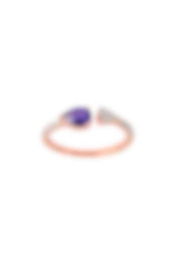 14kt Rose Gold Finish Diamond & Amethyst Ring by ZEN DIAMOND at Pernia's Pop Up Shop
