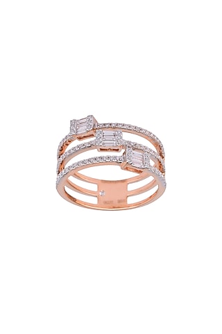 14kt Rose Gold Finish Diamond Ring by ZEN DIAMOND