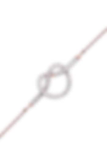 14kt Rose Gold Finish Diamond Love Knot Bracelet by ZEN DIAMOND at Pernia's Pop Up Shop