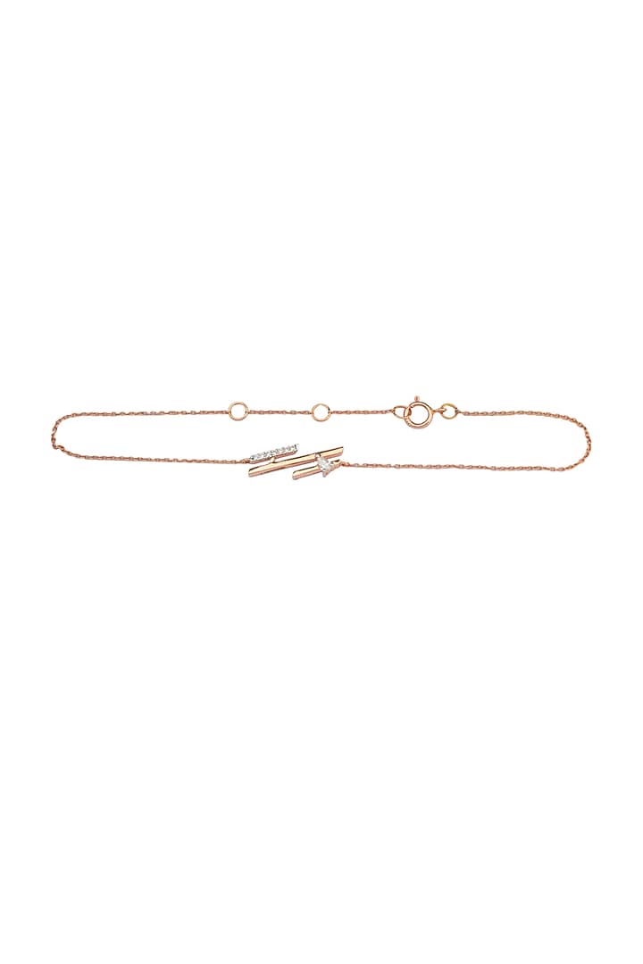 14kt Rose Gold Finish Diamond Seven-Up Bracelet by ZEN DIAMOND at Pernia's Pop Up Shop