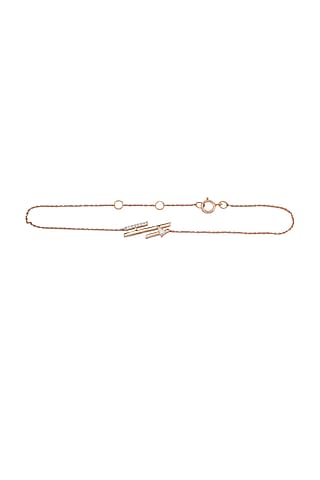 14kt Rose Gold Finish Diamond Seven-Up Bracelet by ZEN DIAMOND