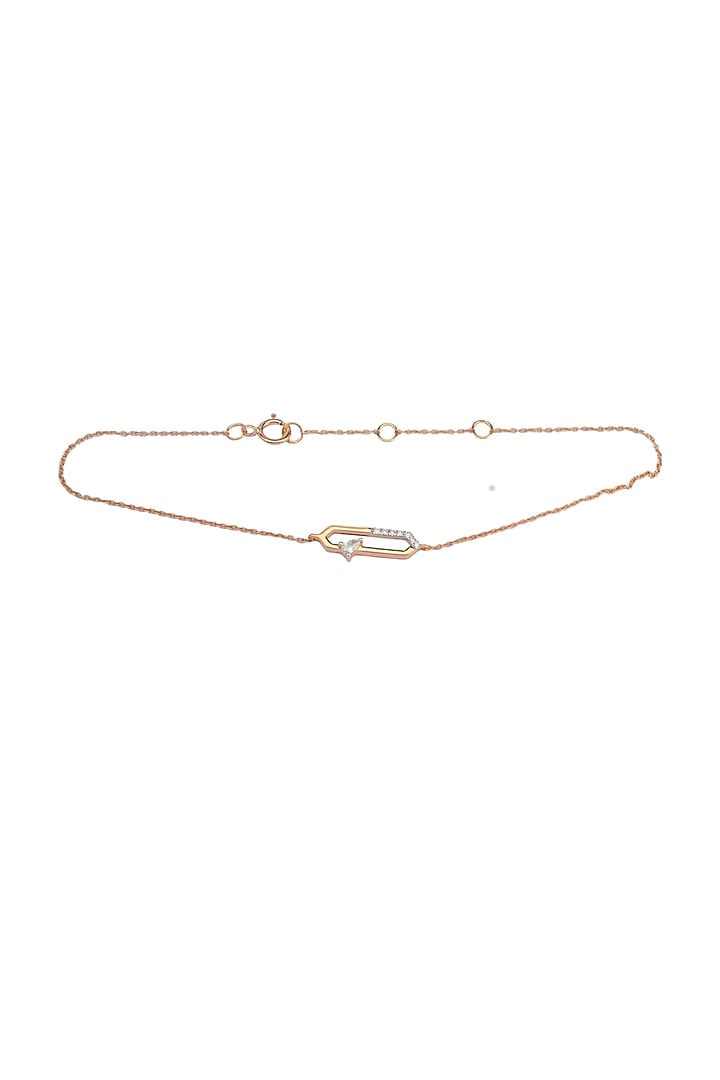 14kt Rose Gold Finish Diamond Bracelet by ZEN DIAMOND at Pernia's Pop Up Shop