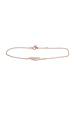 14kt Rose Gold Finish Diamond Seven-Up Bracelet by ZEN DIAMOND