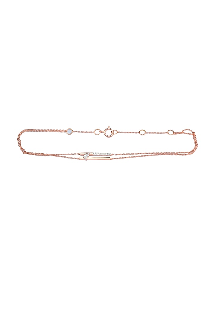 14kt Rose Gold Finish Diamond Bracelet by ZEN DIAMOND at Pernia's Pop Up Shop
