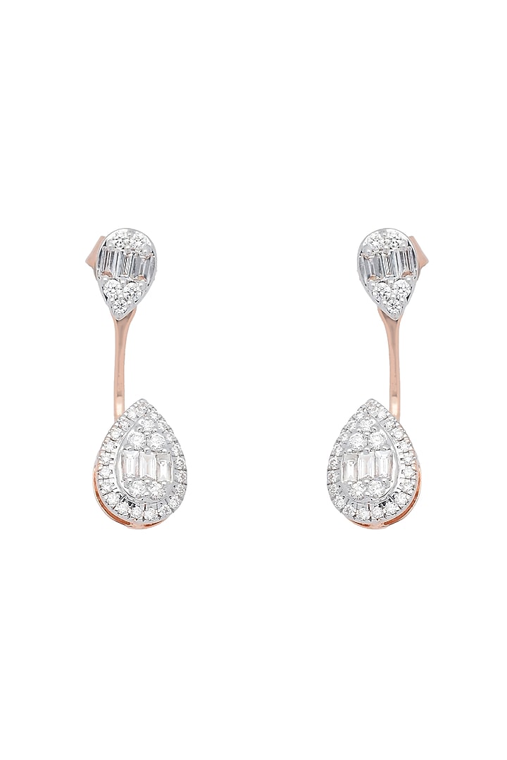 14kt Rose Gold Finish Diamond Earrings by ZEN DIAMOND at Pernia's Pop Up Shop
