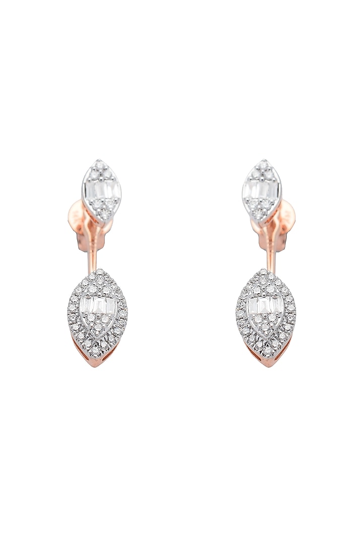14kt Rose Gold Finish Diamond Earrings by ZEN DIAMOND at Pernia's Pop Up Shop