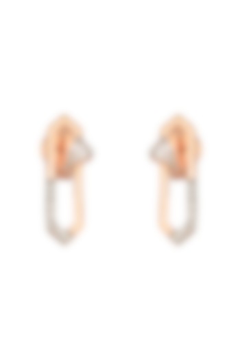 14kt Rose Gold Finish Diamond Stud Earrings by ZEN DIAMOND at Pernia's Pop Up Shop