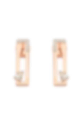 14kt Rose Gold Finish Diamond Stud Earrings by ZEN DIAMOND at Pernia's Pop Up Shop