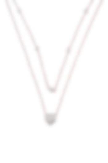 14kt Rose Gold Finish Diamond Layered Necklace by ZEN DIAMOND at Pernia's Pop Up Shop