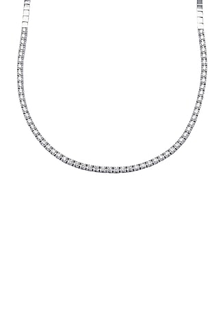 18kt White Finish Diamond Necklace by ZEN DIAMOND