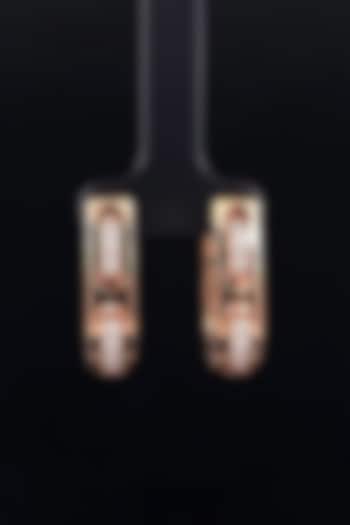18kt Rose Gold Finish Diamond Huggie Hoop Earrings by Zewar By Valchandson jewellers at Pernia's Pop Up Shop