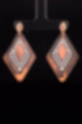 18kt Two-Tone Finish Diamond Dangler Earrings by Zewar By Valchandson jewellers at Pernia's Pop Up Shop