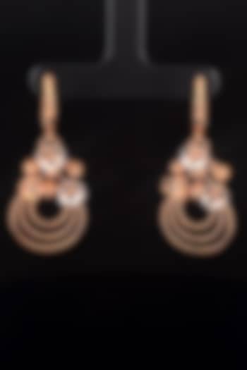 18kt Rose Gold Finish Beaded Chain Tassel Drop Earrings by Zewar By Valchandson jewellers at Pernia's Pop Up Shop