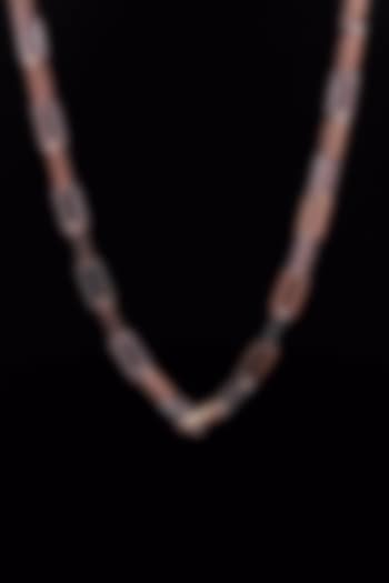 18kt Two Tone Finish Paper-Link Chain Necklace by Zewar By Valchandson jewellers at Pernia's Pop Up Shop