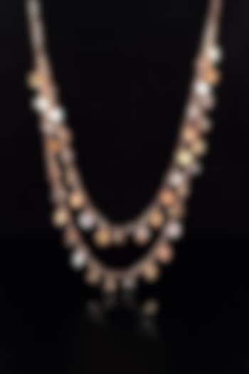 18kt Two-Tone Finish floral Charm Necklace by Zewar By Valchandson jewellers at Pernia's Pop Up Shop