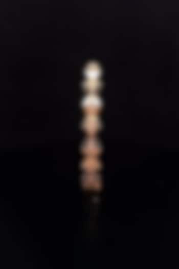18kt Rose Gold Finish Pyramid-Shaped Spike Bangle by Zewar By Valchandson jewellers at Pernia's Pop Up Shop