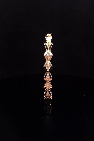 18kt Rose Gold Finish Pyramid-Shaped Spike Bangle by Zewar By Valchandson jewellers