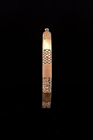 18kt Two-Tone Finish Floral Bangle by Zewar By Valchandson jewellers