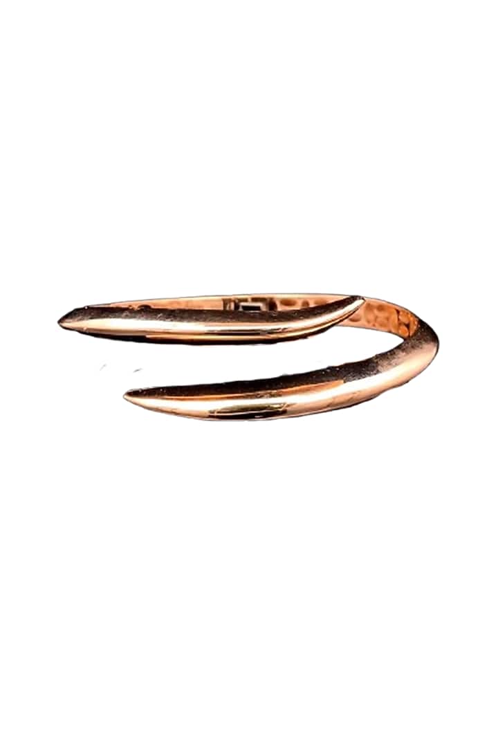 18kt Rose Gold Finish Snake Wrap Around Bangle by Zewar By Valchandson jewellers at Pernia's Pop Up Shop