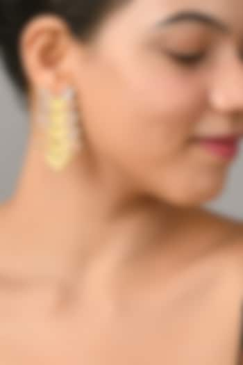 Gold Plated Light Pink Swarovski Stud Earrings by Zeeya Contemporary at Pernia's Pop Up Shop