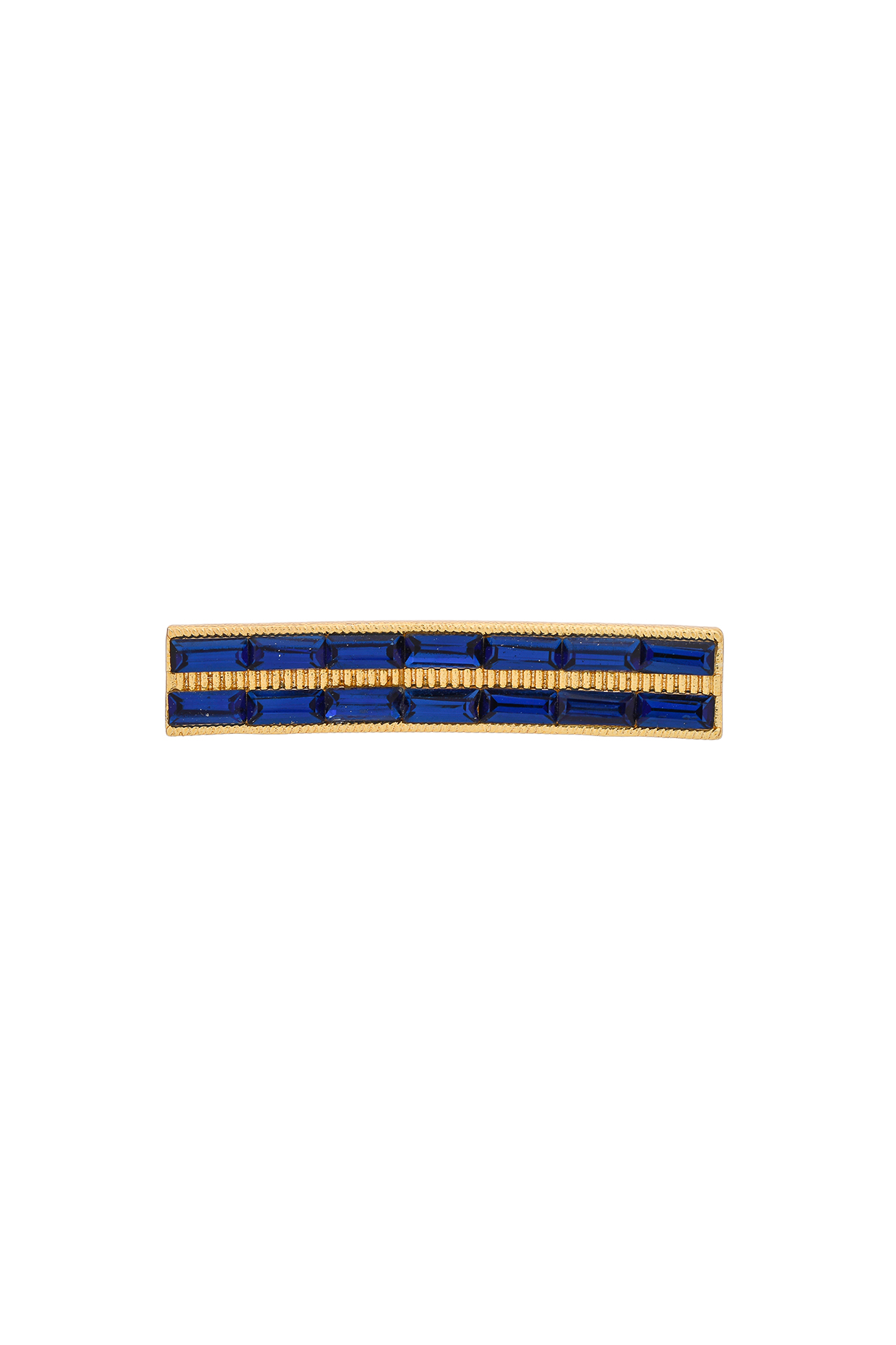 Gold Plated Cobalt Blue Swarovski Ring by Zeeya Contemporary