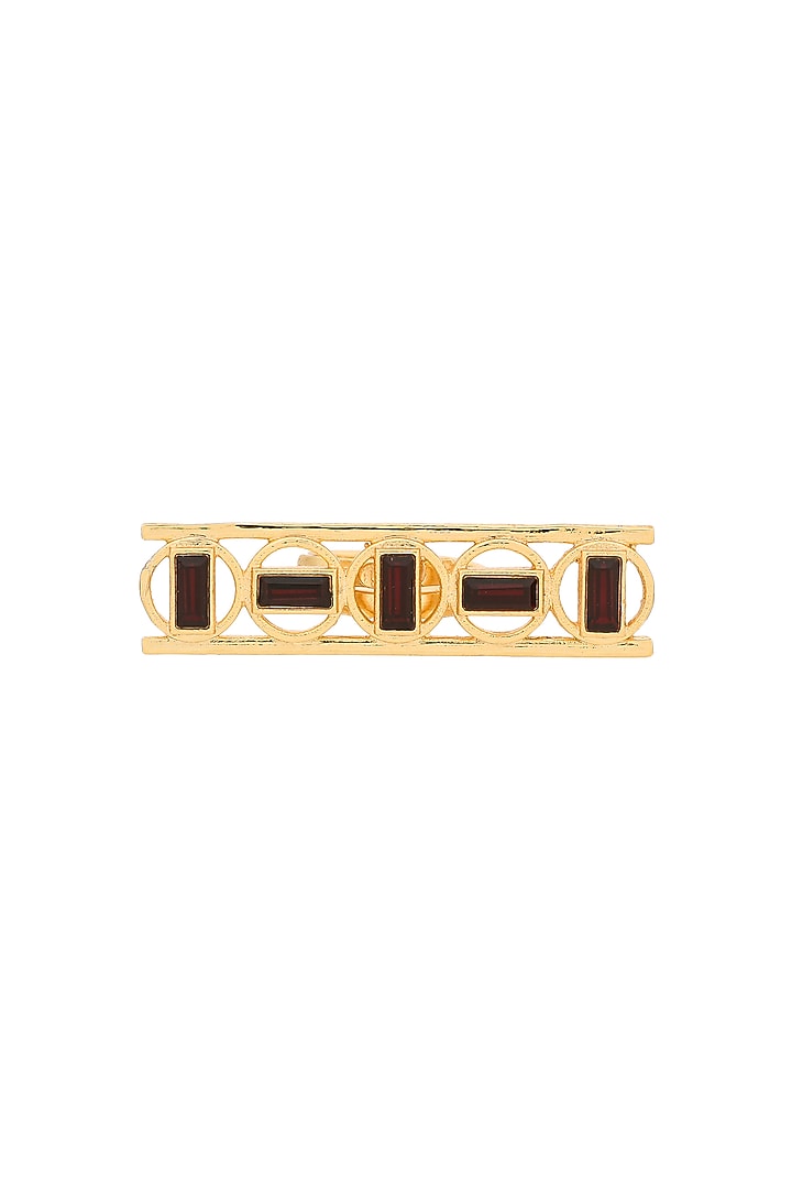 Gold Plated Blood Red Swarovski Ring by Zeeya Contemporary at Pernia's Pop Up Shop