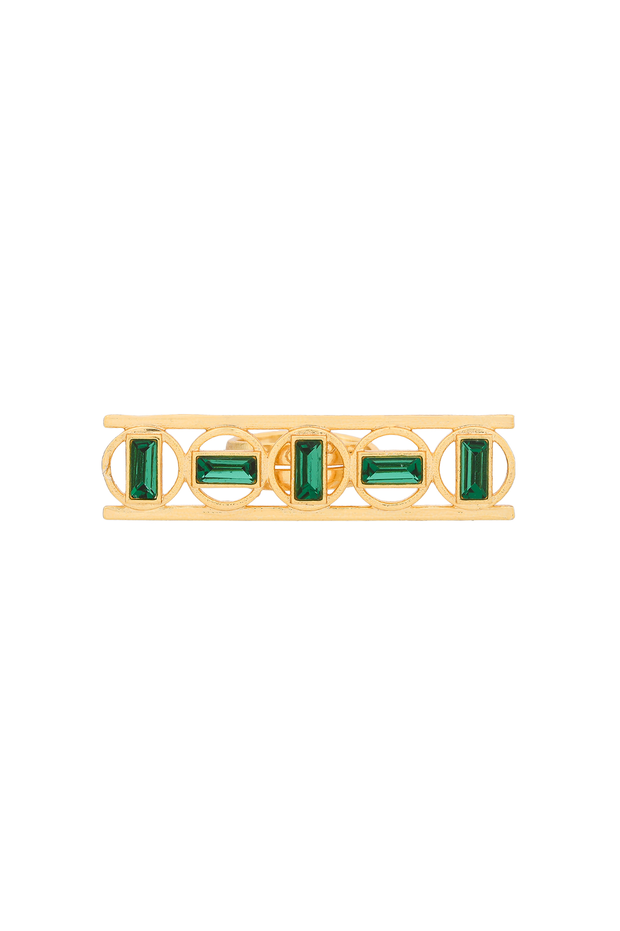 Gold Plated Swarovski Ring by Zeeya Contemporary