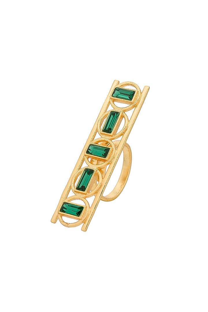 Gold Plated Swarovski Ring by Zeeya Contemporary at Pernia's Pop Up Shop