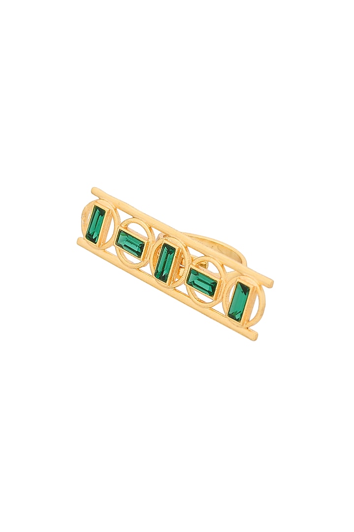 Gold Plated Swarovski Ring by Zeeya Contemporary at Pernia's Pop Up Shop