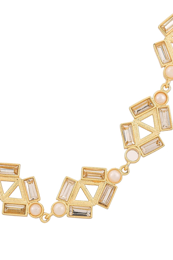 Gold Plated Swarovski Necklace by Zeeya Contemporary at Pernia's Pop Up Shop