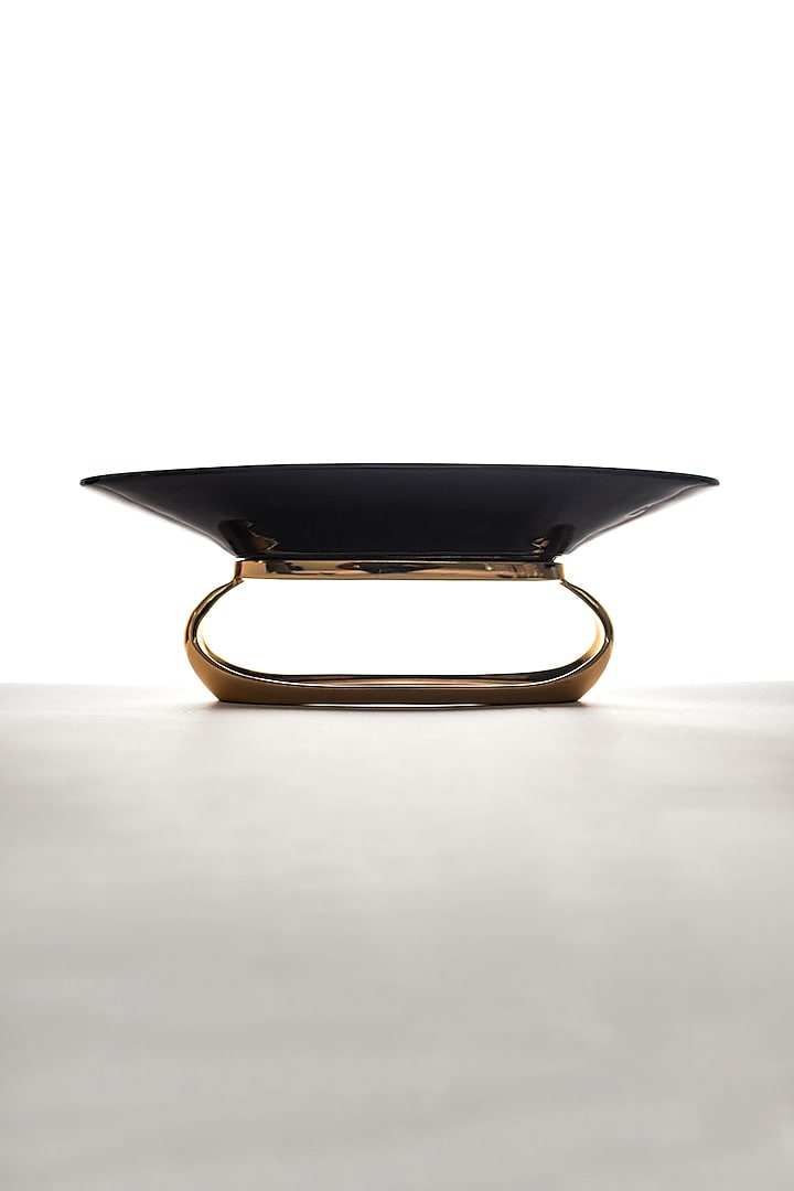 The Melange Black & Rose Gold Brass Serveware by Shaze at Pernia's Pop Up Shop