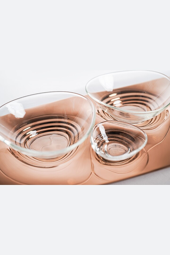 The Farrago Rose Gold Ceramic Serveware Bowls by Shaze at Pernia's Pop Up Shop