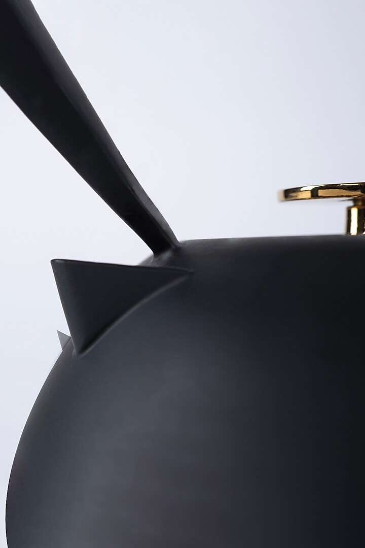 Cha Black Stainless Steel & Brass Teaware by Shaze at Pernia's Pop Up Shop