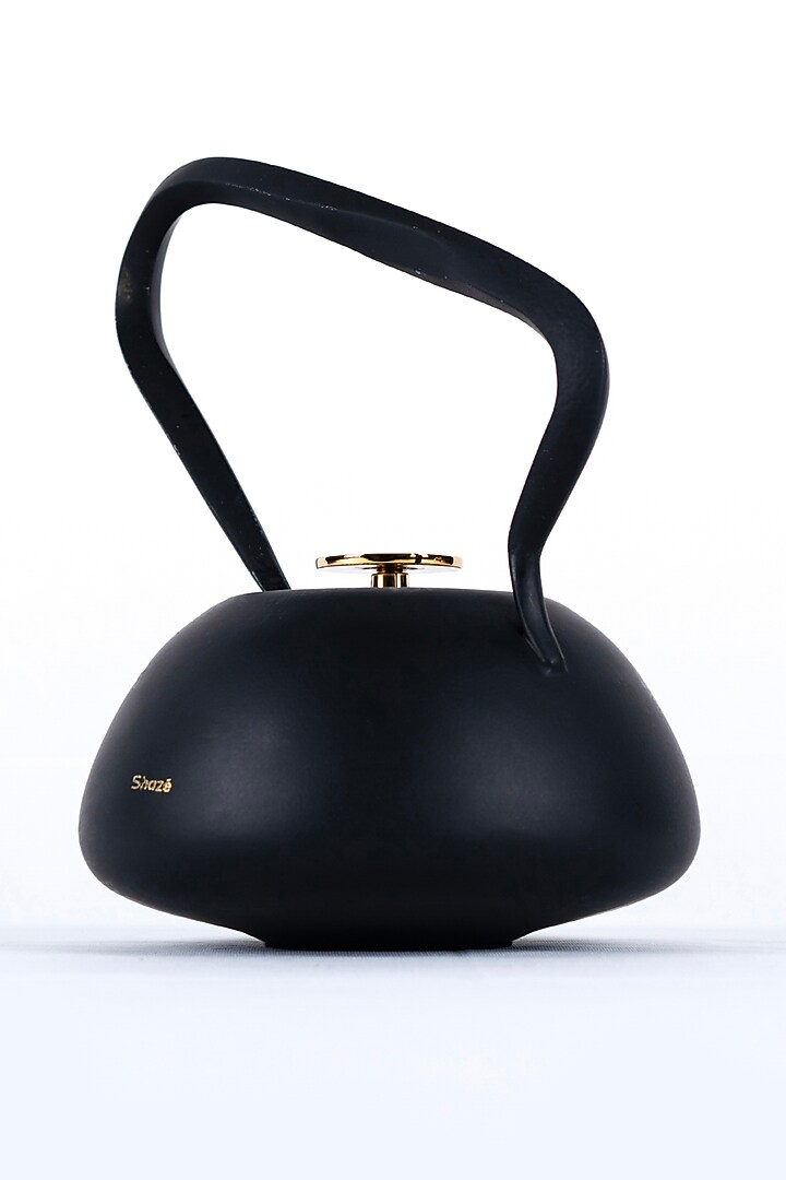 Cha Black Stainless Steel & Brass Teaware by Shaze at Pernia's Pop Up Shop