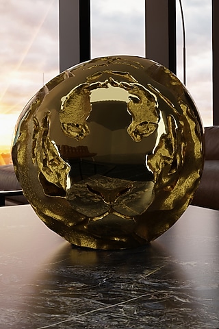 Bravus Gold Brass Modern Sculpture by Shaze