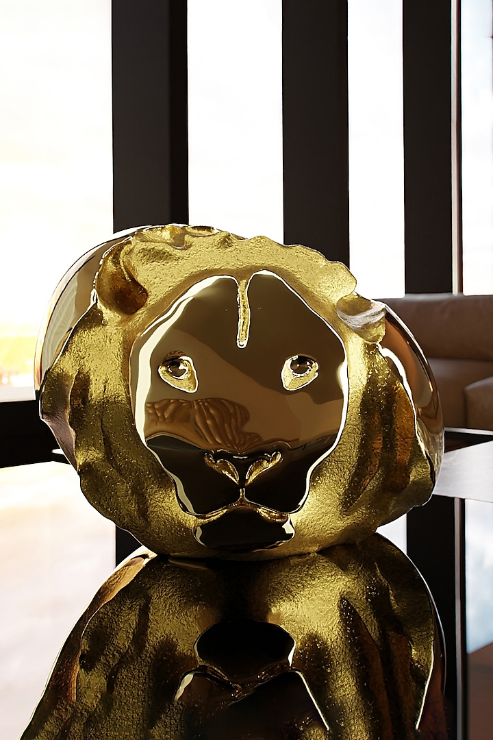 Rex Gold Brass Modern Sculpture by Shaze at Pernia's Pop Up Shop