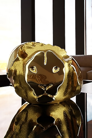 Rex Gold Brass Modern Sculpture by Shaze