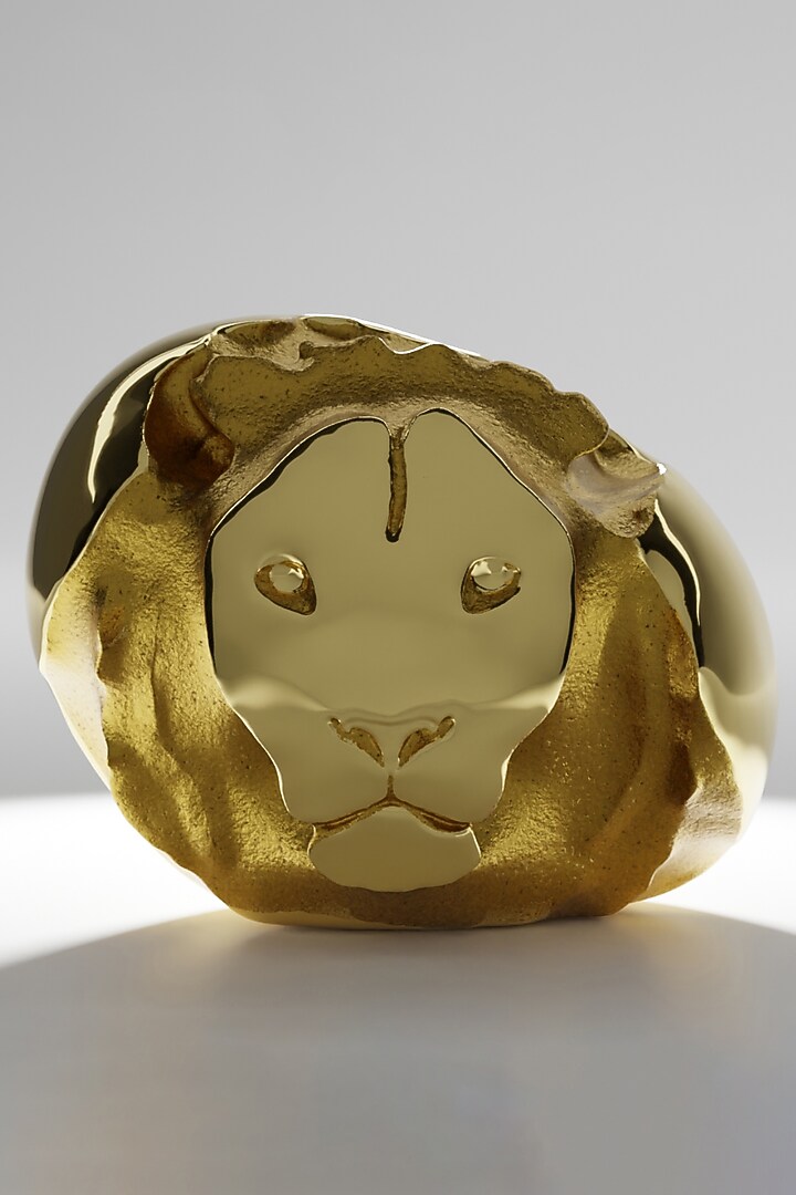 Rex Gold Brass Modern Sculpture by Shaze at Pernia's Pop Up Shop